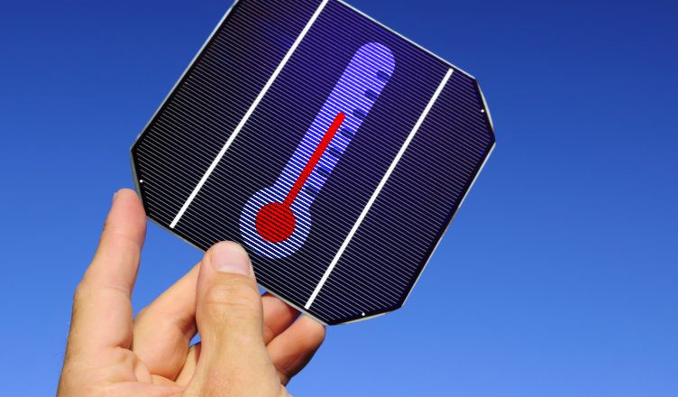 Ilustração sobre a temperatura de células fotovoltaicas.