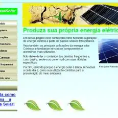 Janeiro 2010 – Primeiro Web Site da Minha Casa Solar.