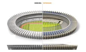 estadio mineirao placas solares antes e depois