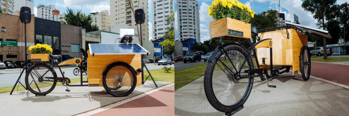 Conheça a Bikebeats, um sistema de som movido a energia solar 