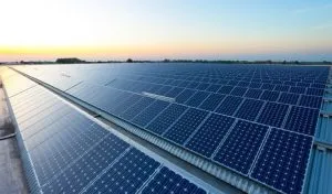 Usina solar flutuante, localizada do litoral de Scheveningen