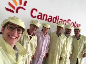 Visita da Minha Casa Solar, na fábrica da Canadian Solar.